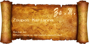Zsupos Marianna névjegykártya