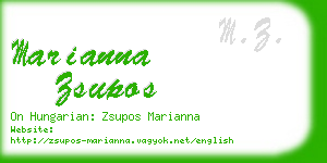marianna zsupos business card